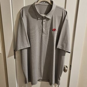 Genteal University of Alabama Performance Golf Polo Shirt - Grey Striped - 3XL